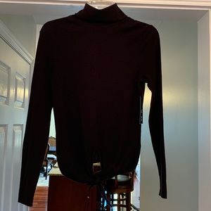 Nic + Zoe Brand New Black Turtleneck Long Sleeve Shirt Size Small New WithTag